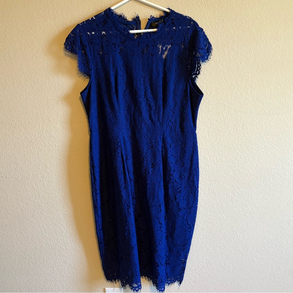 NWT Merokeety Blue Dress, Floral Design, Women's Size XL, Short Sleeves